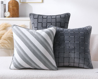 Housse de coussin jacquard pour la maison, nouveau design, marron/gris, 45*45cm/50*50cm/55*55cm/60*60cm, avec fermeture invisible