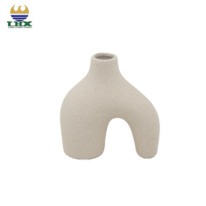 मूर्तिकला रेत-ग्लेज़ेड सिरेमिक vases का निर्माता सेट यू-आर्क और रिपल आकार देता है, नेडोरिक न्यूमलिस्ट होम डेकोर फूल <span class=keywords><strong>vase</strong></span> - Product Image 2