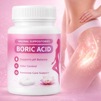 Suppositoires vaginaux à l'acide borique en marque privée Équilibre du pH Soins féminins Contrôle des odeurs Santé intime OEM ODM
