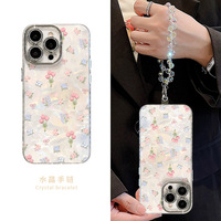 Coque bracelet Tulip pour Apple 13 Promax 16, charme jeune, 14 style sophistiqué, 15 style féminin moderne, 17 robustesse