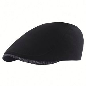New Two Colour <b>Flat</b> Top Ivy <b>Cap</b> Beret Adjustable Fleece Inside Warm Winter Hats for <b>Men</b> Outdoor Fashion Dress - Product Image 2