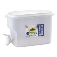 Refrigerated Plastic Beverage Dispenser with Tap for Kitchen Use Injection-Molded Modern Design Dustproof