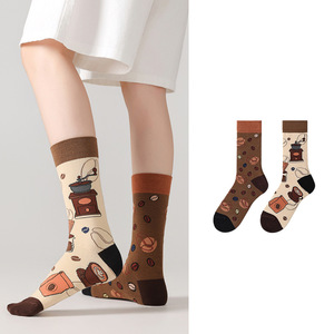 Calcetines de Algodón Originales Nuevos AB Casuales con Dibujos Animados para Hombre y Mujer, Calcetines Deportivos de Algodón para Parejas, a <span class=keywords><strong>la</strong></span> Moda, Antideslizantes, Asimétricos, Estilo Mandarín - Product Image 1