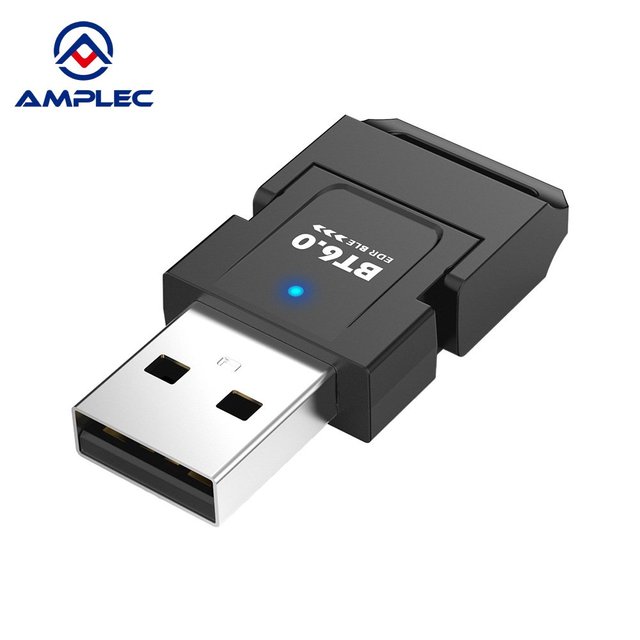 USB BT6.0 Dongle Receiver EDR & BLE, Wireless BT, Plug & Play for Windows 11/10, for Headphone/Keyboard/Mouse/Speakers/Printer