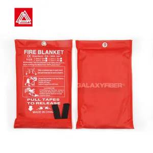 High Quality Fire Blanket Fireproof Ce Certified Kitchen Car Fiberglass Prepared Hero Emergency Flame Retardant Blanket