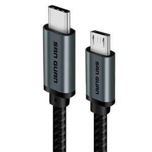 Cable de Datos Tipo-C a Micro <span class=keywords><strong>USB</strong></span> con Conexión OTG y Carga Rápida para Teléfonos Android, Computadoras y Cámaras - Product Image 5