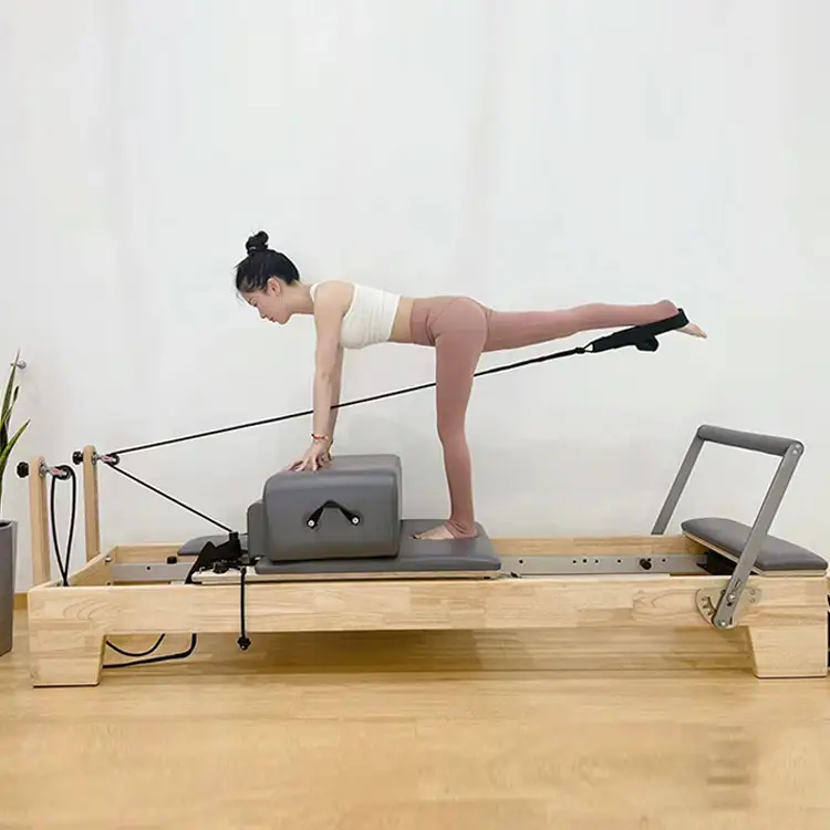 Yoga Training legno Pilates Core Reformer letto in legno Pilates attrezzature per l'allenamento del corpo