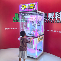 Nouvel Arrivage JiSun Crazy LED II Pro Machine de Jeu d'Arcade Attrape-Peluches avec Écran de Présentation des Prix en Verre à Vision Panoramique 110V/220V