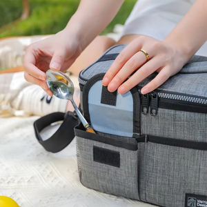 תיק צידנית מבודד פרימיום 600D אוקספורד, עמיד למים, 12 ליטר, עיצוב מודרני, מתאים למנגל ופיקניק, ניתן להתאמה אישית, לשמירה על טריות - Product Image 3