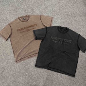 Camiseta de Hombre Vintage con Efecto Desgastado por <span class=keywords><strong>el</strong></span> <span class=keywords><strong>Sol</strong></span>, Aplique Bordado Personalizado y Lavado Ácido - Product Image 1