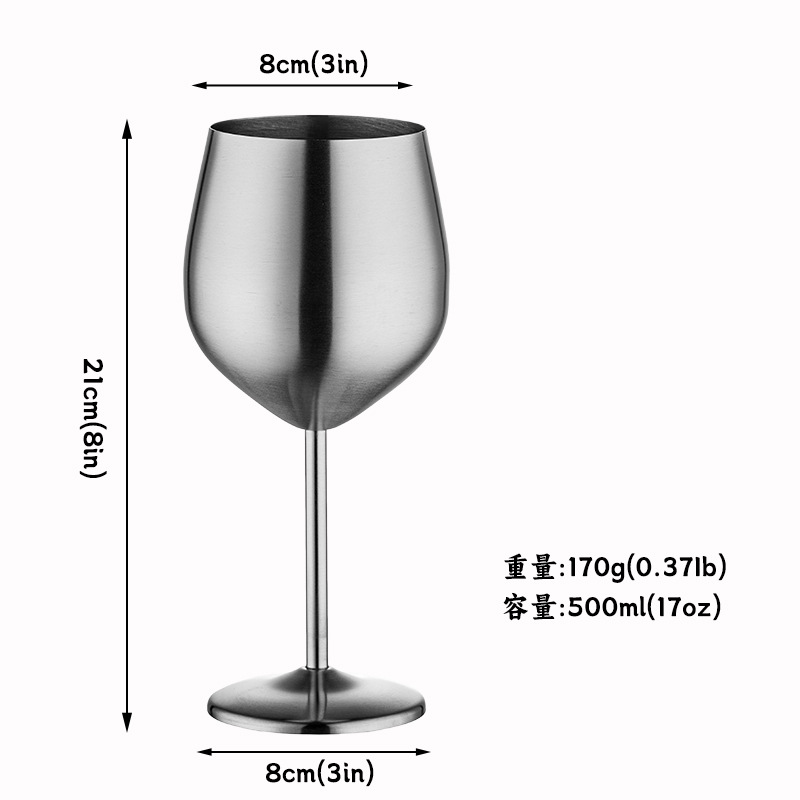 Verre à vin rouge 550 ml - Fil argenté