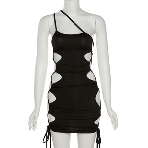 <span class=keywords><strong>Vestido</strong></span> <span class=keywords><strong>Ajustado</strong></span> Negro sin Mangas para Mujer, Estilo Sexy, con Aberturas y Lazos, para Fiesta, Casual, Club Nocturno, Vestidos de Noche - Product Image 5