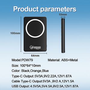 Mini Batería Externa Inalámbrica Portátil, Cargador Magnético de 5000 mAh para Teléfono Celular - Product Image 4
