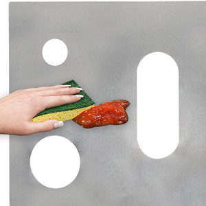 Tappetino per fornello a <span class=keywords><strong>gas</strong></span> a 5 fori per addensamento resistente alle alte temperature 0.4mm antiaderente per lavare senza tampone olio per cucina - Product Image 3
