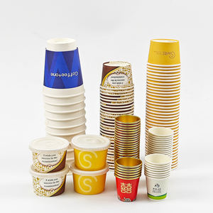 Gobelets en papier jetables à café chaud imprimés sur mesure 8oz 12oz 16oz 500ml tasses <span class=keywords><strong>Togo</strong></span> pour les fêtes pour couvercle en plastique personnalisé - Product Image 1