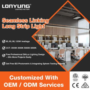 โคมไฟ LED ทรงสี่เหลี่ยมแบบโมเดิร์น 3CCT โคมไฟระย้าอะลูมิเนียมไร้เงา สำหรับโต๊ะบิลเลียด ไฟ LED สำหรับสนุกเกอร์ พูล ไฟเส้นตรง - Product Image 3