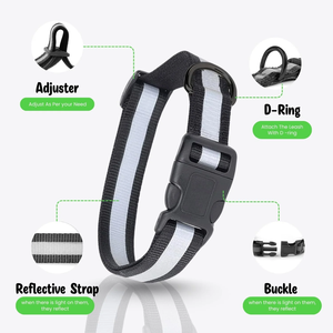 Premium Reflective Dog <b>Collar</b> Adjustable Comfortable Pet <b>Collar</b> for Safety Visibility Daily Walks and Outdoor Activities - Product Image 4