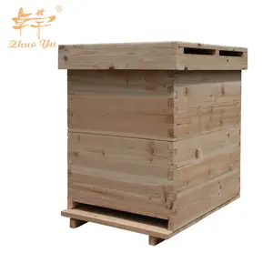 Пчеловодство по заводской цене, 2 слоя, Сосновая древесина, стандарт, 10 рам, Langstroth, пчелиный улей
