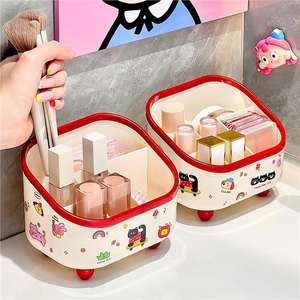 Boîte de rangement cosmétique Keke Mood, organiseur de bureau rectangulaire, six compartiments, multifonctionnel, porte-rouge à lèvres, type sur pied - Product Image 3