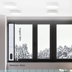 Meilleurs accessoires de climatisation de Chine avec déflecteur à embout plat à 3-4 sections, plaque d'étanchéité télescopique de 43 cm x 16 cm - Product Image 3