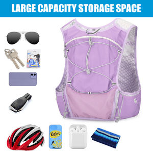 Gilet da Corsa Leggero e Impermeabile con Tasca Porta Telefono e Cerniera per Escursionismo, Trail Running, Maratona - Zaino di Idratazione per Sport e Viaggi - Product Image 5