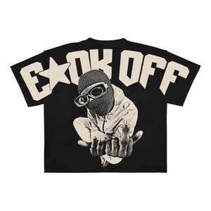 เสื้อยืดพิมพ์ลายกราฟิกส์เฮฟวีเวตเชิ้ตโอเวอร์ไซส์สไตล์วินเทจทรงสูงทรงโอเวอร์ไซส์เข้ารูปคอกลมพิมพ์ลาย - Product Image 2