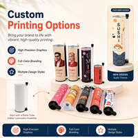 Envase de Papel Kraft Ecológico, Reciclable y Biodegradable para Sushi Omakase, Tubo Cilíndrico Premium con Logotipo Personalizado