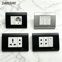 Prises et interrupteurs électriques personnalisés de type SANSHE 118, interrupteurs muraux CE et prises universelles allemandes Schuko pour la maison