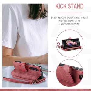 Nueva Cartera Multifuncional Retro <span class=keywords><strong>de</strong></span> Cuero con Soporte, Ranuras para Tarjetas, Bolsillo con Cremallera, Fundas para Teléfono para <span class=keywords><strong>Samsung</strong></span> <span class=keywords><strong>Galaxy</strong></span> Z Fold 4 5 6 - Product Image 6