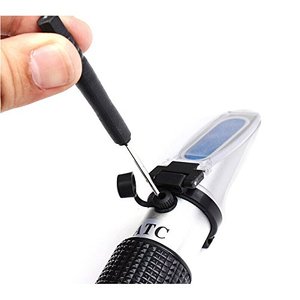 Réfractomètre Brix portable en alliage d'aluminium 0~80% avec précision <span class=keywords><strong>de</strong></span> 2% pour mesurer la teneur en sucre des fruits, du <span class=keywords><strong>sirop</strong></span> d'érable et autres boissons sucrées - Product Image 6