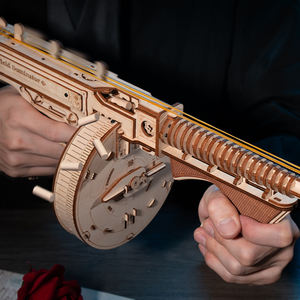 Robotime <span class=keywords><strong>Rokr</strong></span> Jouets assemblés LQB01 Kit de modèle de mitraillette <span class=keywords><strong>en</strong></span> <span class=keywords><strong>bois</strong></span> Puzzles 3D pour adultes - Product Image 1