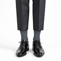 Chaussettes habillées de luxe pour hommes, décontractées, colorées, à pois de dessin animé, en mélange de coton mercerisé, antidérapantes, antibactériennes, respirantes, sans couture