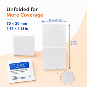 Lingettes de préparation cutanée médicales individuelles en aluminium, non tissées, douces et jetables - Product Image 3