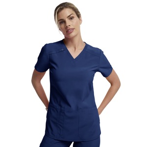 Women's Scrub Tops Short Sleeve V-Neck Moisture Wicking Hospital Uniforms For Nurses And Dentists - Product Image 3