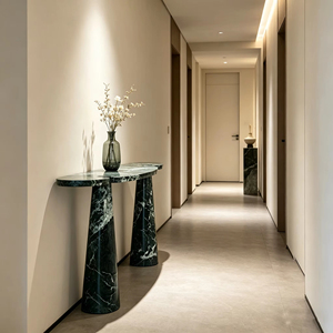 Table <span class=keywords><strong>console</strong></span> d'<span class=keywords><strong>entrée</strong></span> mobile en marbre naturel, design nordique, étagère <span class=keywords><strong>murale</strong></span> de rangement, luxe léger, écologique, pour salon et maison - Product Image 5