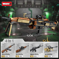WOMA TOYS C0169 4 в 1, конструктор mirco, маленькая игрушка, Снайпер m4a1, ak-47 мини-блок