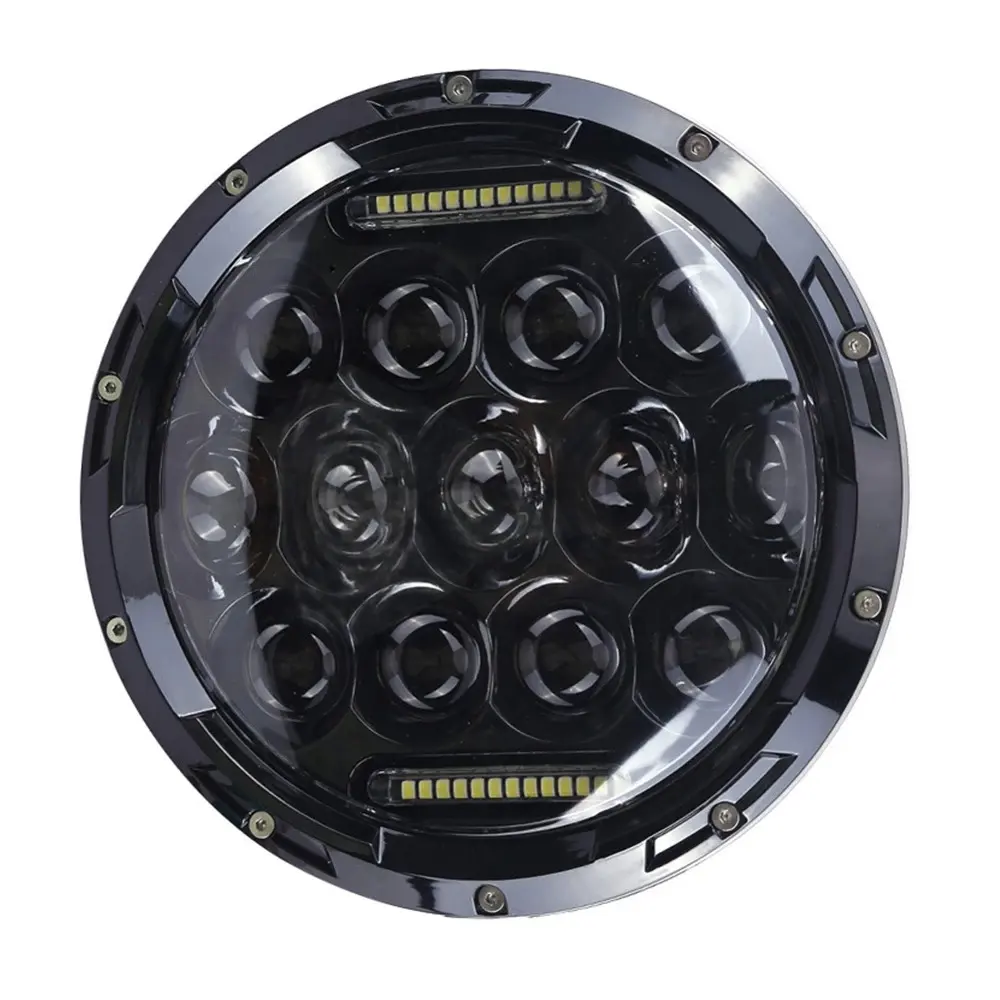 ADT 75W Black/Chrome Round 7 Inch Led Headlight 2021 For Jeep