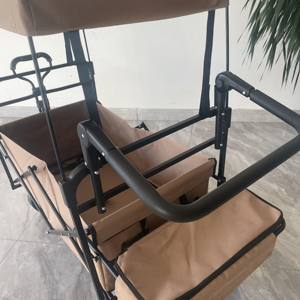 2026 आउटडोर फोल्डिंग वैगन नई सस्ती कीमत औद्योगिक अनुप्रयोग पालतू/बच्चों/कैंपिंग/पिकनिक/समुद्र तट/उद्यान कार्ट ट्रॉली - Product Image 4