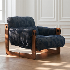 كلاسيكي برتوغال من الخشب الصلب من نوع أسود غير رسمي لغرفة المعيشة وغرفة النوم طراز كسول - Product Image 1