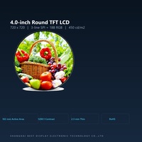 Écran LCD TFT rond de 4,0 pouces 720x720 MIPI, écran circulaire 1000 nits pour tableau de bord de véhicule
