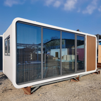 Kit de maison conteneur préfabriquée modulaire moderne à prix d'usine, mini-appartement en acier portable avec salle de bain et cuisine