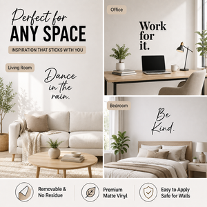 Adesivi in Vinile Trasparente Personalizzati, Citazioni Motivazionali, Decorazioni Murali Rimovibili e Impermeabili per Casa e Ufficio - Product Image 3