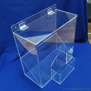 موزع سدادة أذن أوتوماتيكي من الأكريليك سدادات أذن قابلة لإعادة الاستخدام مع موزع بشعار محفور لطاولة أو مثبت على الحائط - Product Image 2