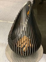Acier inoxydable, bois, brûleur, extérieur, foyer