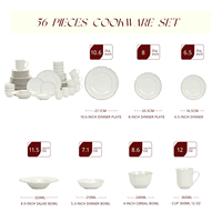 Ensemble de promotion de septembre de vaisselle Vaisselle en céramique comprenant des assiettes et des bols en céramique à utiliser dans la cuisine à domicile comme cadeau.