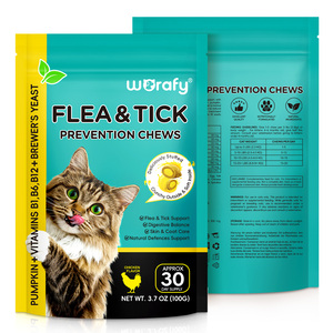 Worafy OEM Factory Exports - Golosinas Masticables para Gatos con Prevención de <span class=keywords><strong>Pulgas</strong></span> y Garrapatas, 100 g, Sabor a Pollo, Alimento Seco para Gatos de Todas las Edades - Product Image 4
