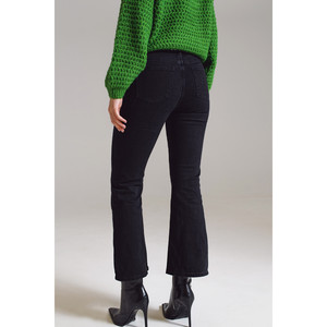 Jean évasé taille haute noir - Product Image 4