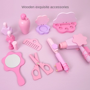 EDULAND Princesse rose Playhouse interactive Simulation en bois coiffeuse bijoux maquillage jouets pour filles beauté mode pour - Product Image 3
