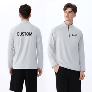 Spring Autumn Quick Dry Long Sleeve Athletic Half Zip Fitness Clothing <b>Tops</b> Stretch Running Gym <b>Tshirt</b> - Product Image 4