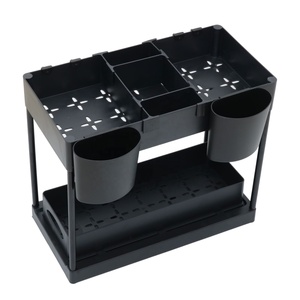 Pull Out Under Sink Organizers and Storage with Sliding Storage Drawer 2 Tier Sliding Under Bathroom Cabinet Sink Organizer